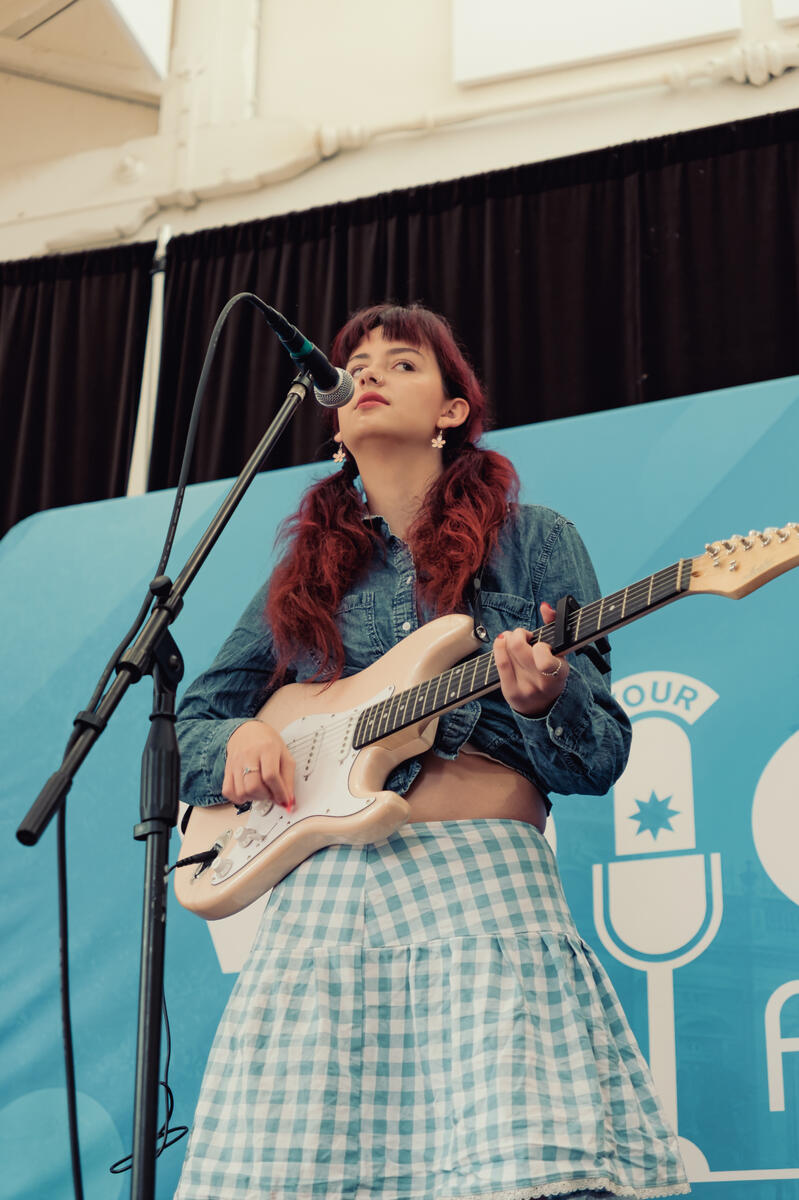 Untitled Alternative singer performing at a fundraising event