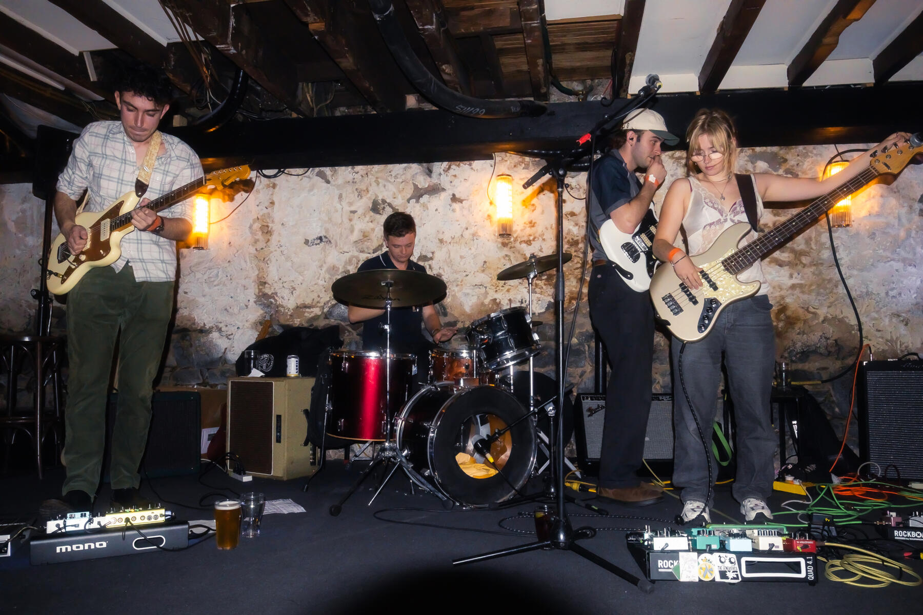 Untitled Band in a small basement testing out the sound system