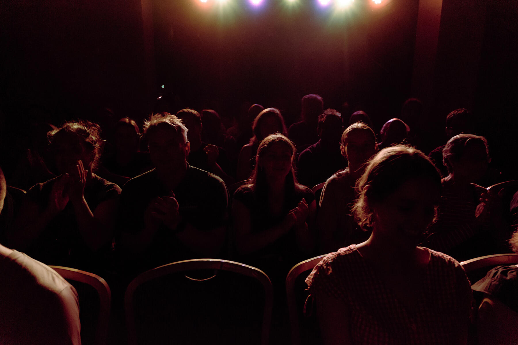 Image of an audience at a small show